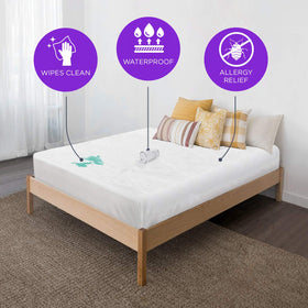 BLISSFORD fitted queen protector hugs mattress for a secure fit.