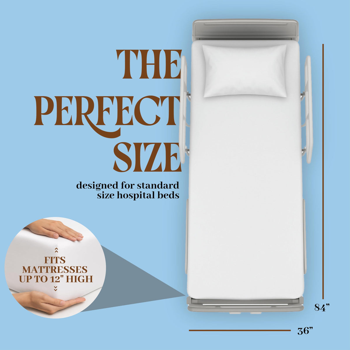 BLISSFORD two-pack fitted sheets offer cotton-rich comfort for hospital use