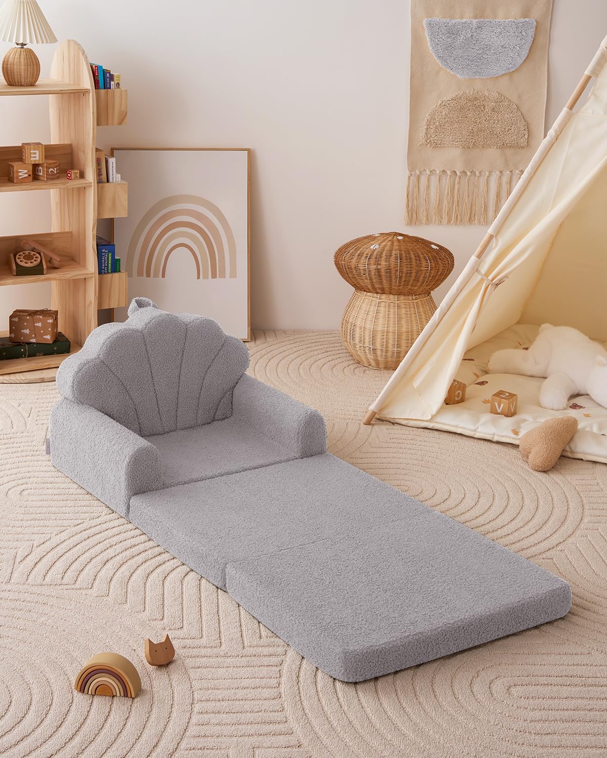 Blissful Diary foldable toddler couch nursery-friendly fits small spaces.