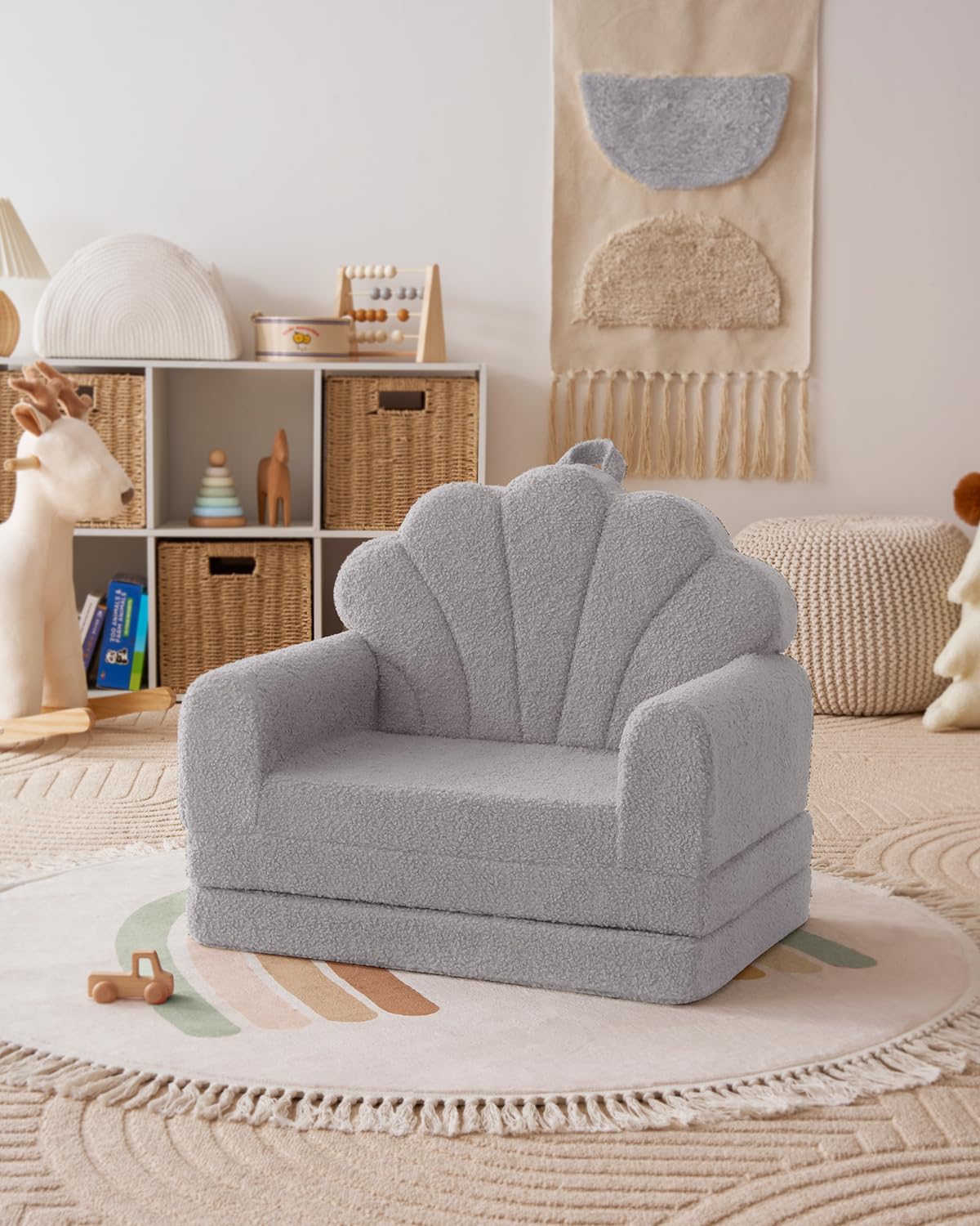 Blissful Diary foldable toddler couch pre-assembled out of the box.
