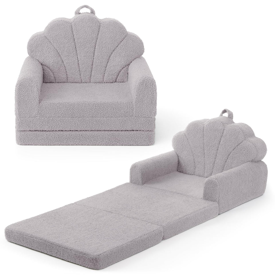 Blissful Diary foldable toddler couch shell seat offers cozy, kid-sized comfort.