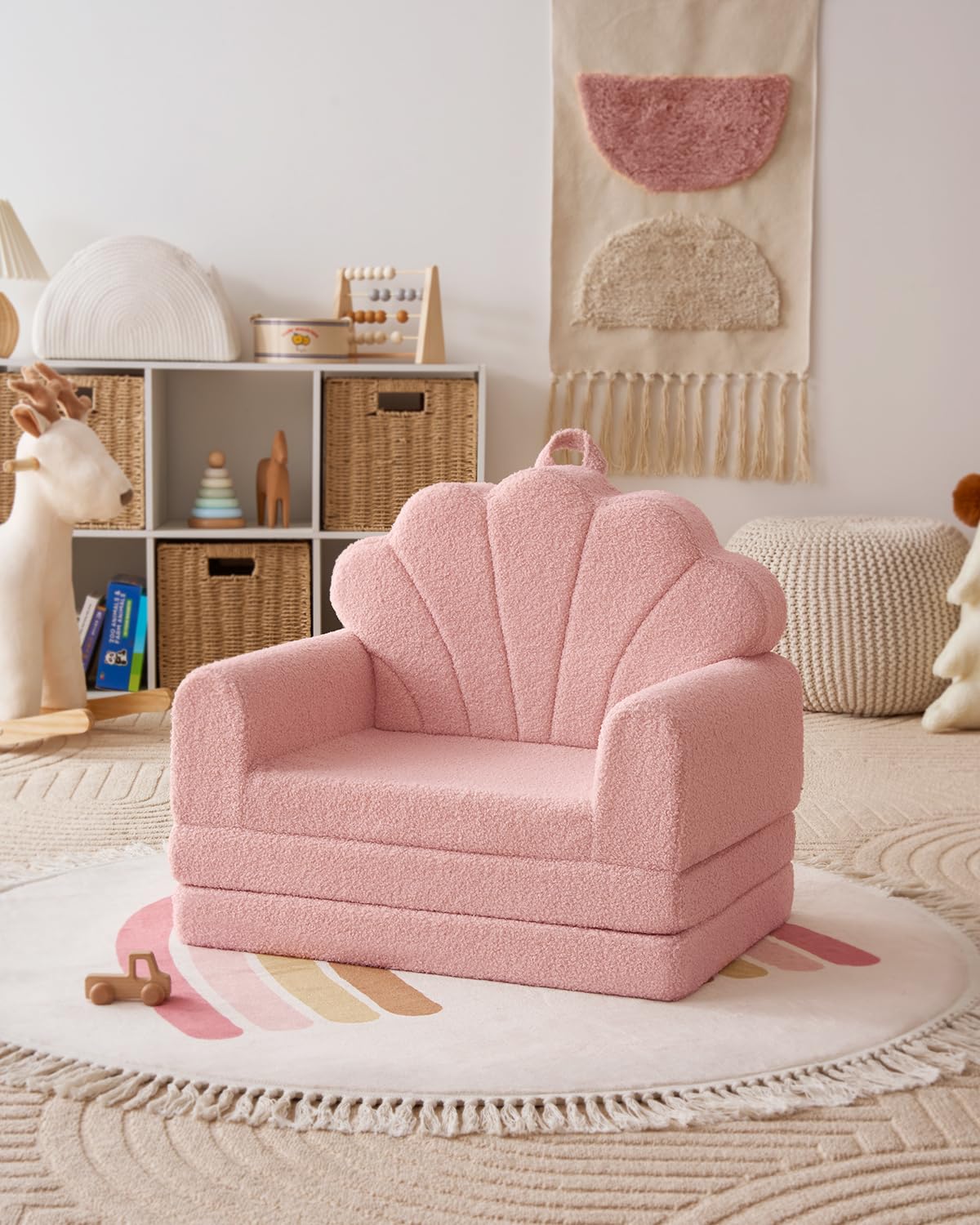 Seashell-inspired design adds whimsy to living spaces.