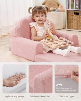 Washable cover makes cleanup simple after messy play.