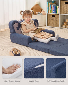 Soft teddy fleece cover is skin-friendly and easy to wash.