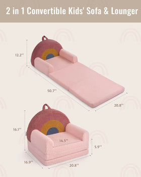 Blissful Diary rainbow kids seat adds colorful comfort for small-child lounging and play.