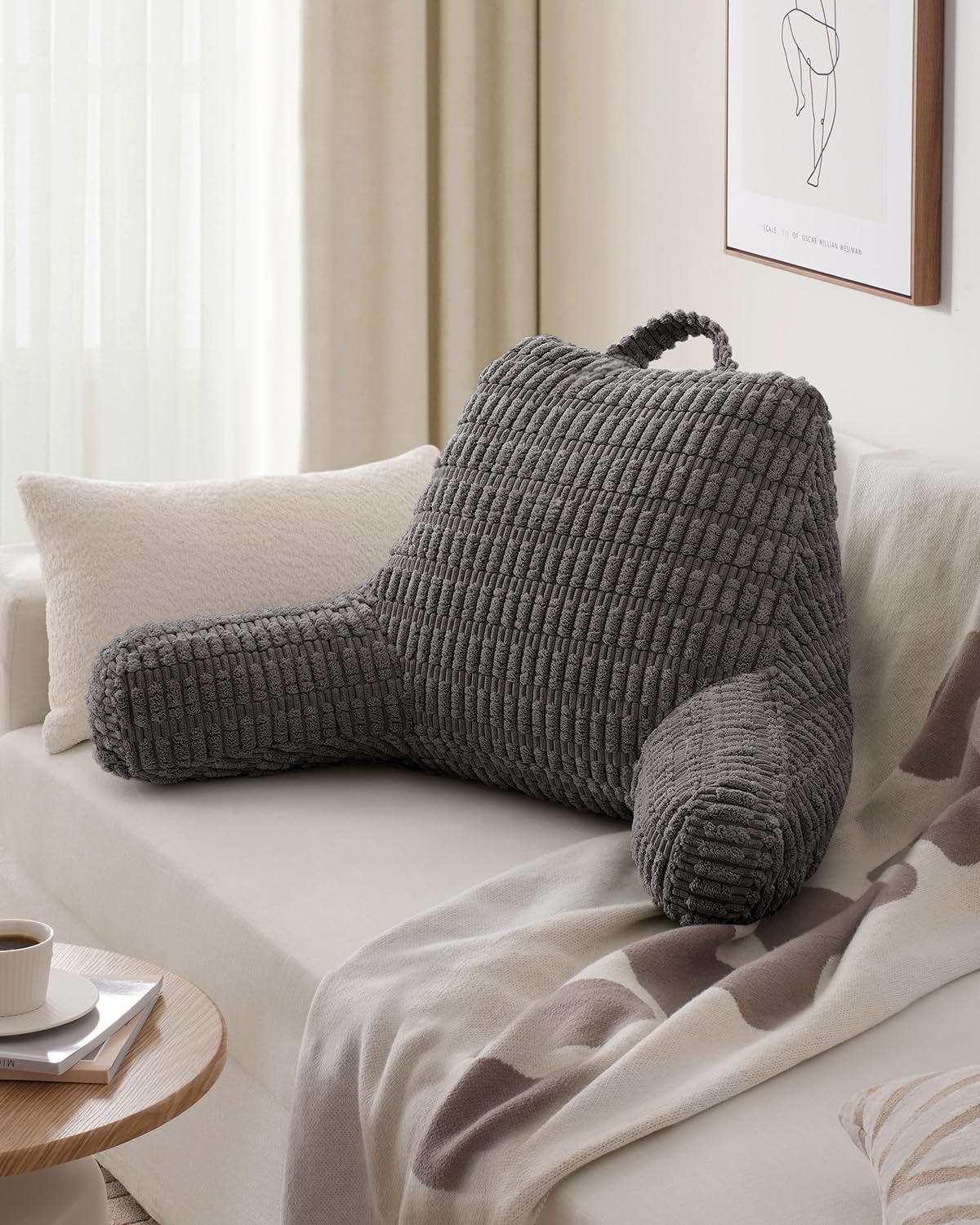 Blissful Diary Reading Pillow size 20x16 inches fits adults and kids comfortably.