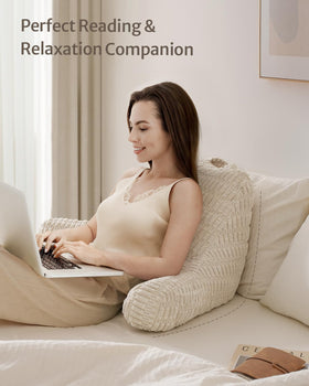 Blissful Diary Reading Pillow modern design complements any room decor