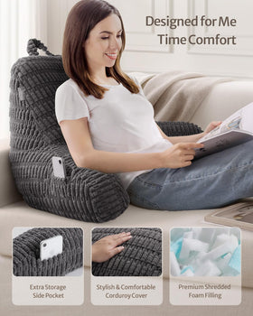 Blissful Diary Reading Pillow removable cover simplifies cleaning and care.