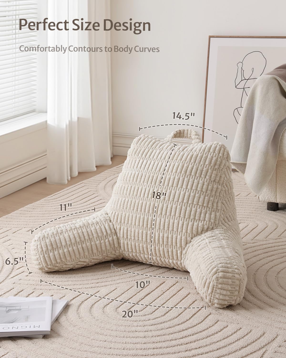 Blissful Diary Reading Pillow removable-cover for easy cleaning