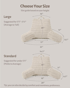 Blissful Diary Reading Pillow shredded memory foam adapts to your shape
