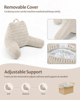 Blissful Diary reading pillow top-handle makes transport to bed or sofa simple.