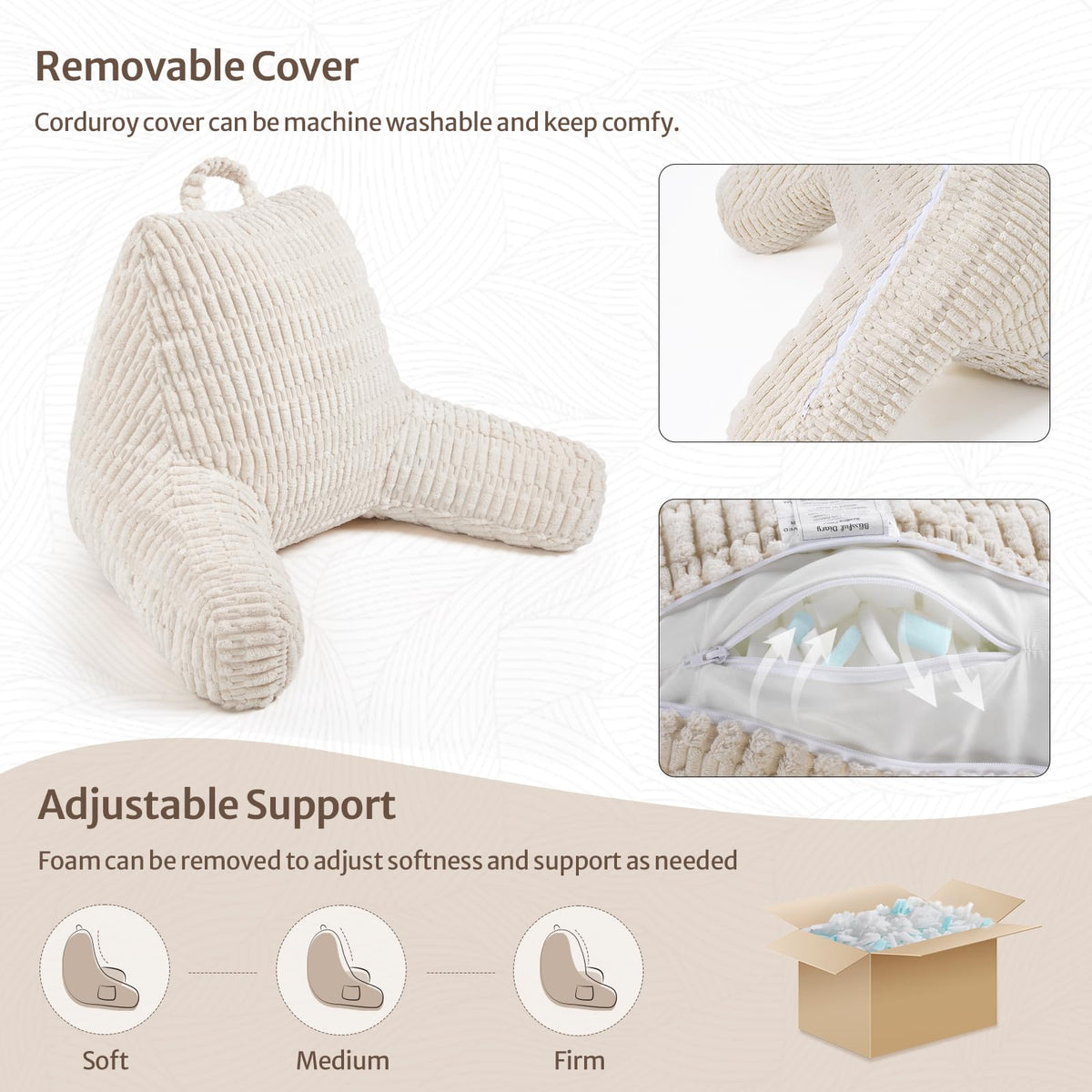 Blissful Diary Reading Pillow top-handle enables easy carrying