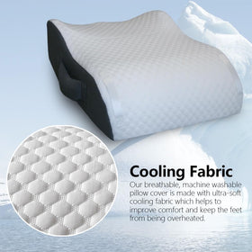 BlissfulNest memory foam conforms to legs for targeted comfort