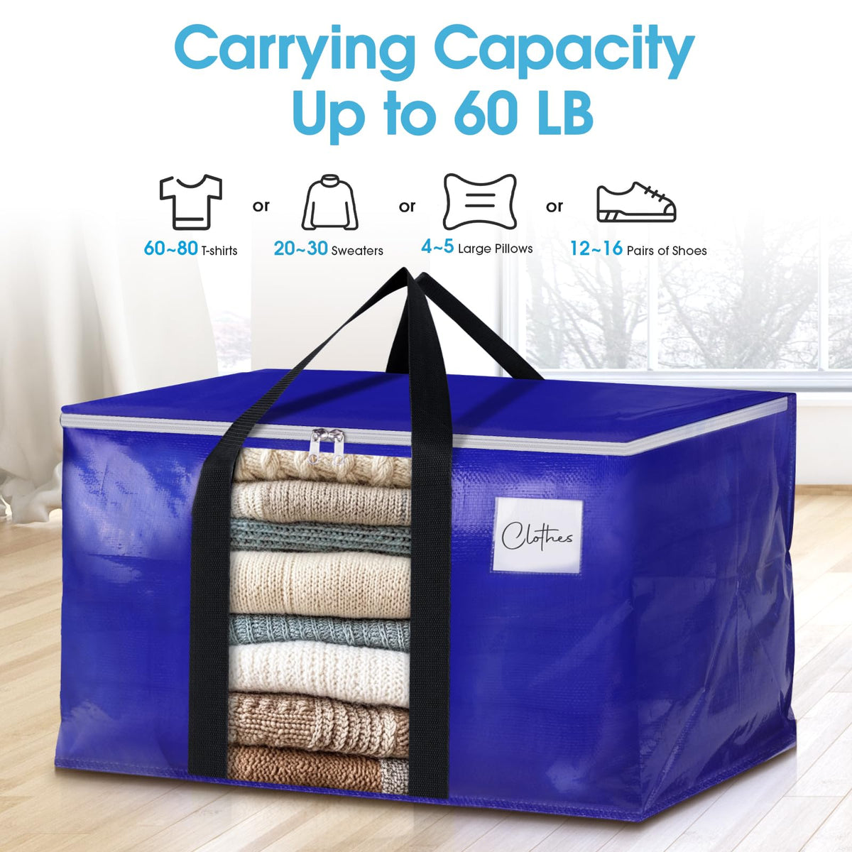 BlissTotes easy-clean surface wipes clean after handling heavy items.