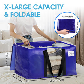 BlissTotes with heavy-carrying-handles for easy lifting of bulky items.