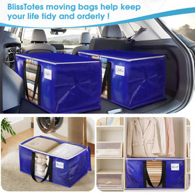 BlissTotes tag-pocket helps label contents for organized moves.