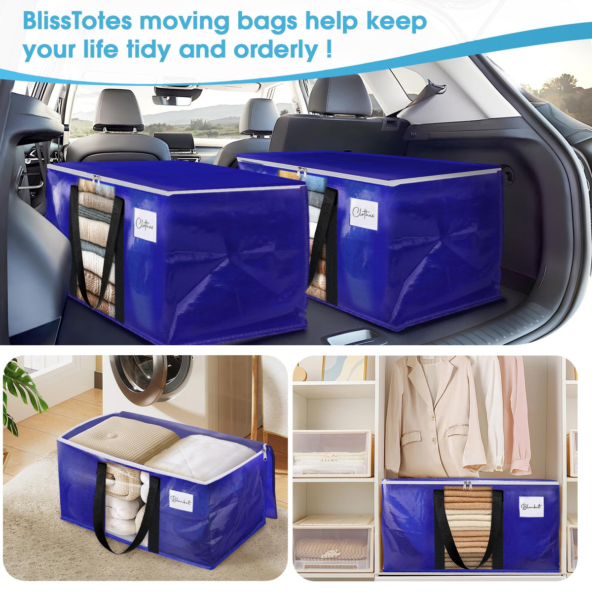 BlissTotes clear window and tag pocket help identify contents