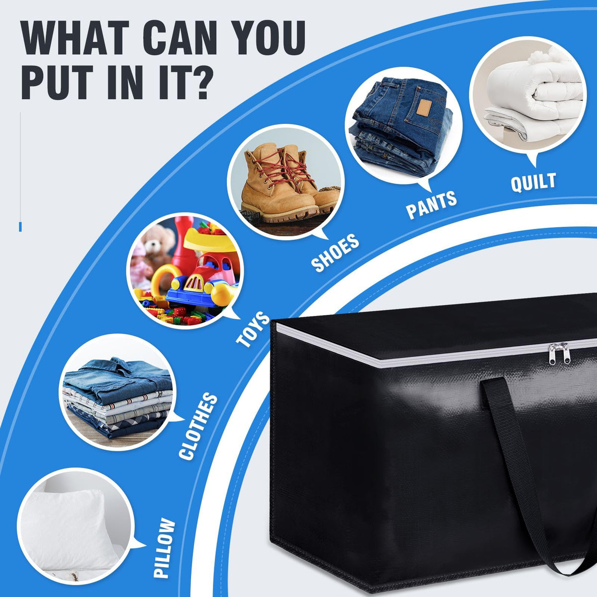 BlissTotes clear front tag pocket helps identify items quickly