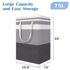 BlissTotes gradient grey 3-pack side view highlighting tall, versatile design.
