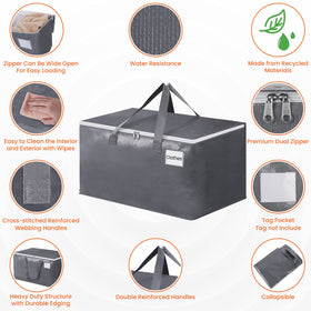 BlissTotes large moving bag folded flat for compact storage.
