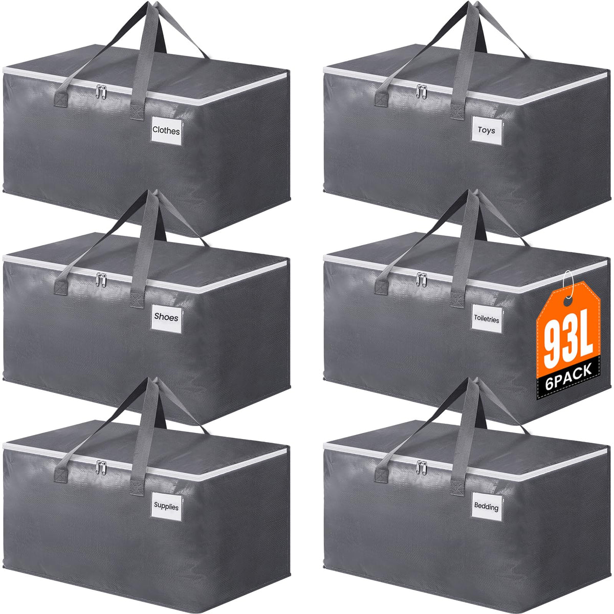 BlissTotes large moving bag with sturdy zippers for heavy-duty transport.