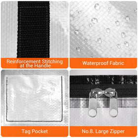 BlissTotes moving bags with tag pocket for quick labeling of contents.