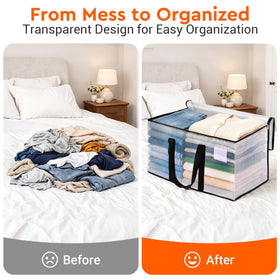 BlissTotes transparent material helps identify items at a glance.
