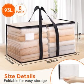 BlissTotes moving bag with wide opening and double zipper for easy loading.