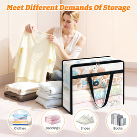 BlissTotes 40 L capacity fits bulky items like blankets and towels neatly.