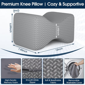 BlissTrends knee pillow showing ergonomic design for stable sleep posture.