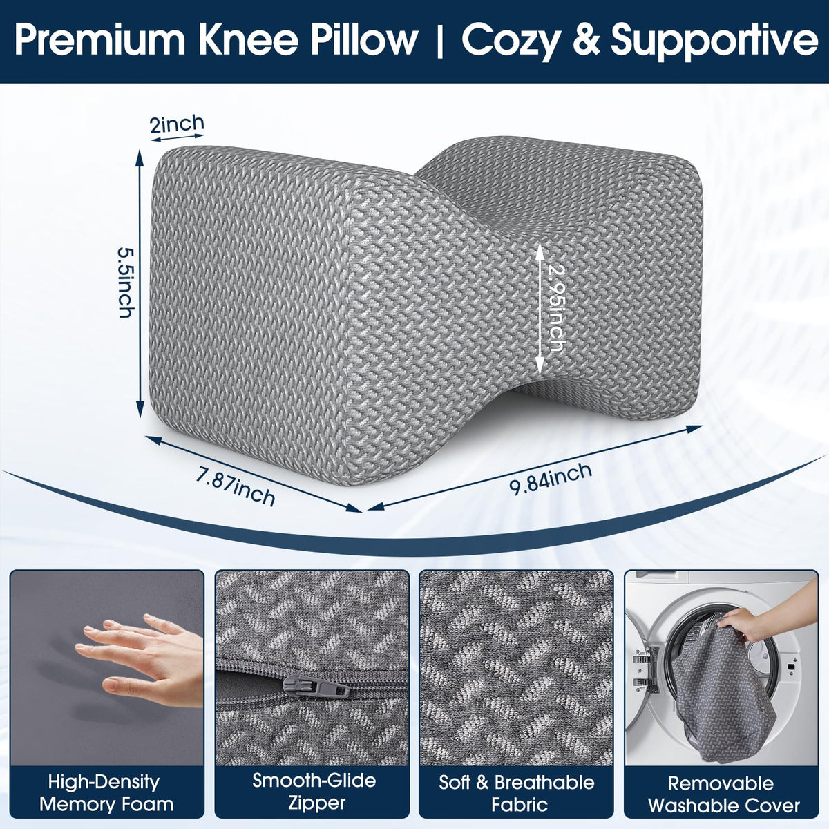 BlissTrends side-sleeper ergonomic design helps maintain proper posture during sleep.