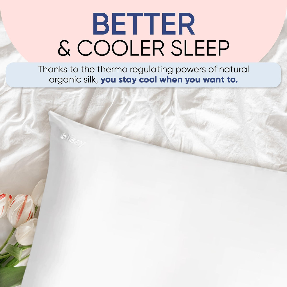 King size Blissy pillowcase designed for larger pillows