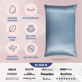 Blissy silk pillowcase cooling sleep demonstrates temperature regulation for comfortable nights.