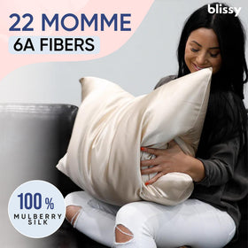 Blissy hair-smooth finish pillowcase reduces friction and bedhead overnight.