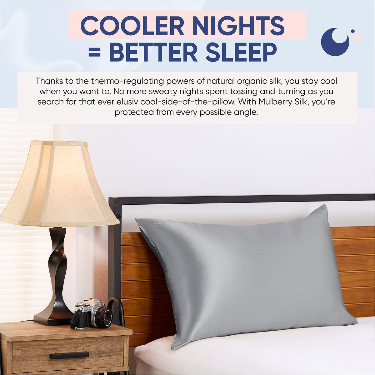 BLISSY silk pillowcase regular size fits most standard pillows.