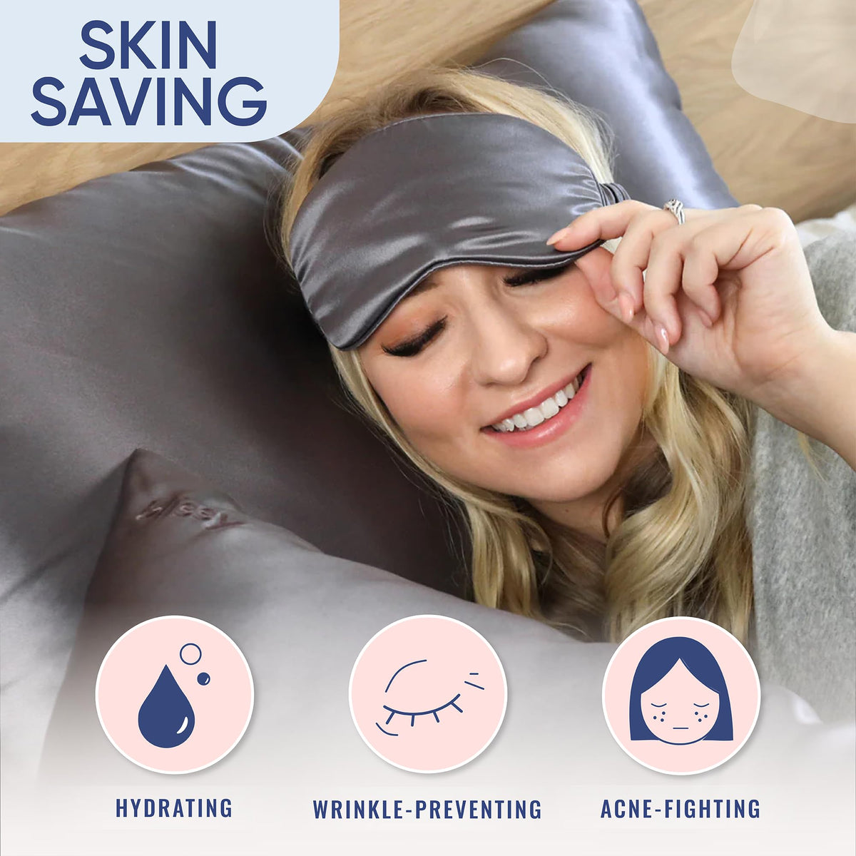 Blissy silk pillowcase provides cooler sleep through temperature regulation