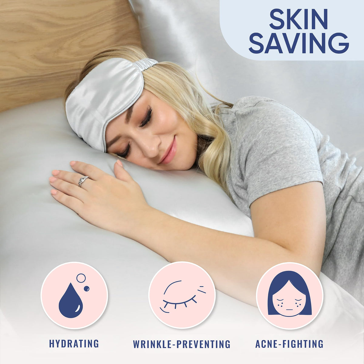 BLISSY silk pillowcase temperature regulation for cooler sleep.