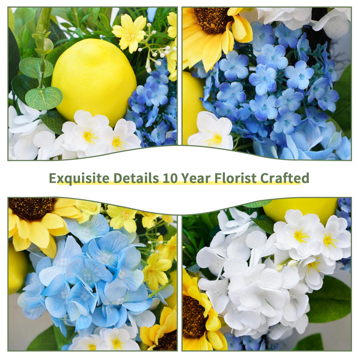Bloeien blue hydrangeas cluster adds depth and soft contrast.