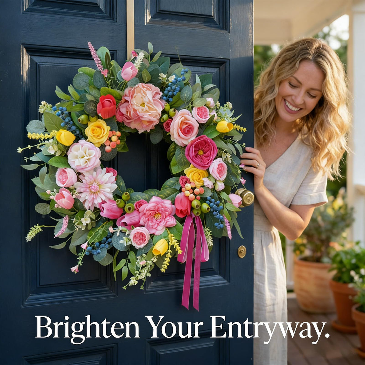 Bloeien pink peonies tulips roses and dahlias add lush texture for elegant interiors