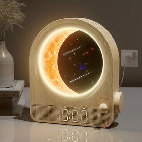 blonbar sunrise alarm clock front view with gradual dawn light for a gentle wake