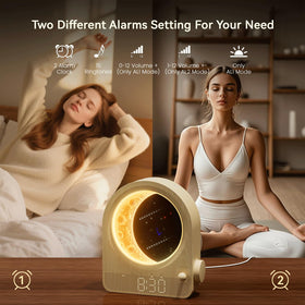 blonbar three level touch lamp and clock brightness controls for cozy nights