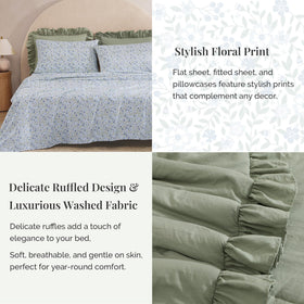 BLOOMHAVEN 7-piece bedding includes all essentials for easy styling.