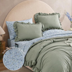 BLOOMHAVEN floral sheets design adds coordinated charm to your bed.