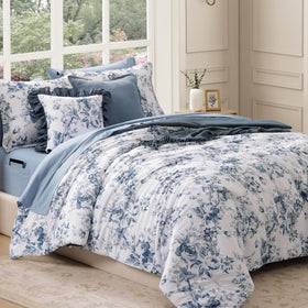 Bloomhaven King flat sheet delphine print delivers smooth, breathable all-season comfort