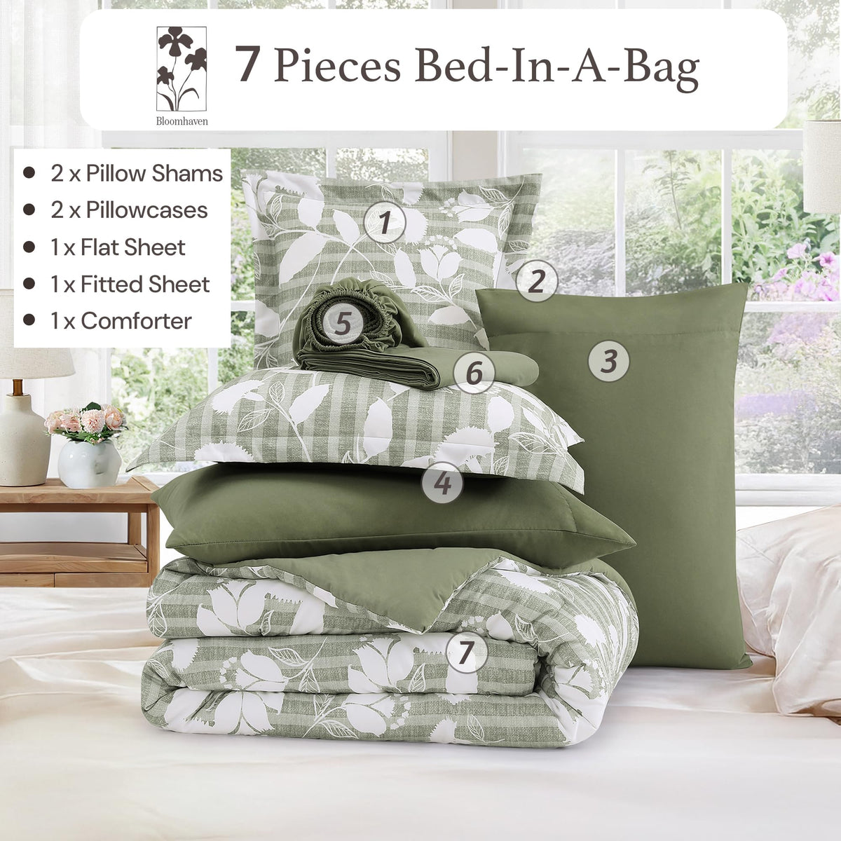 BLOOMHAVEN sham featuring Delphine bloom enhances seasonal bedroom styling