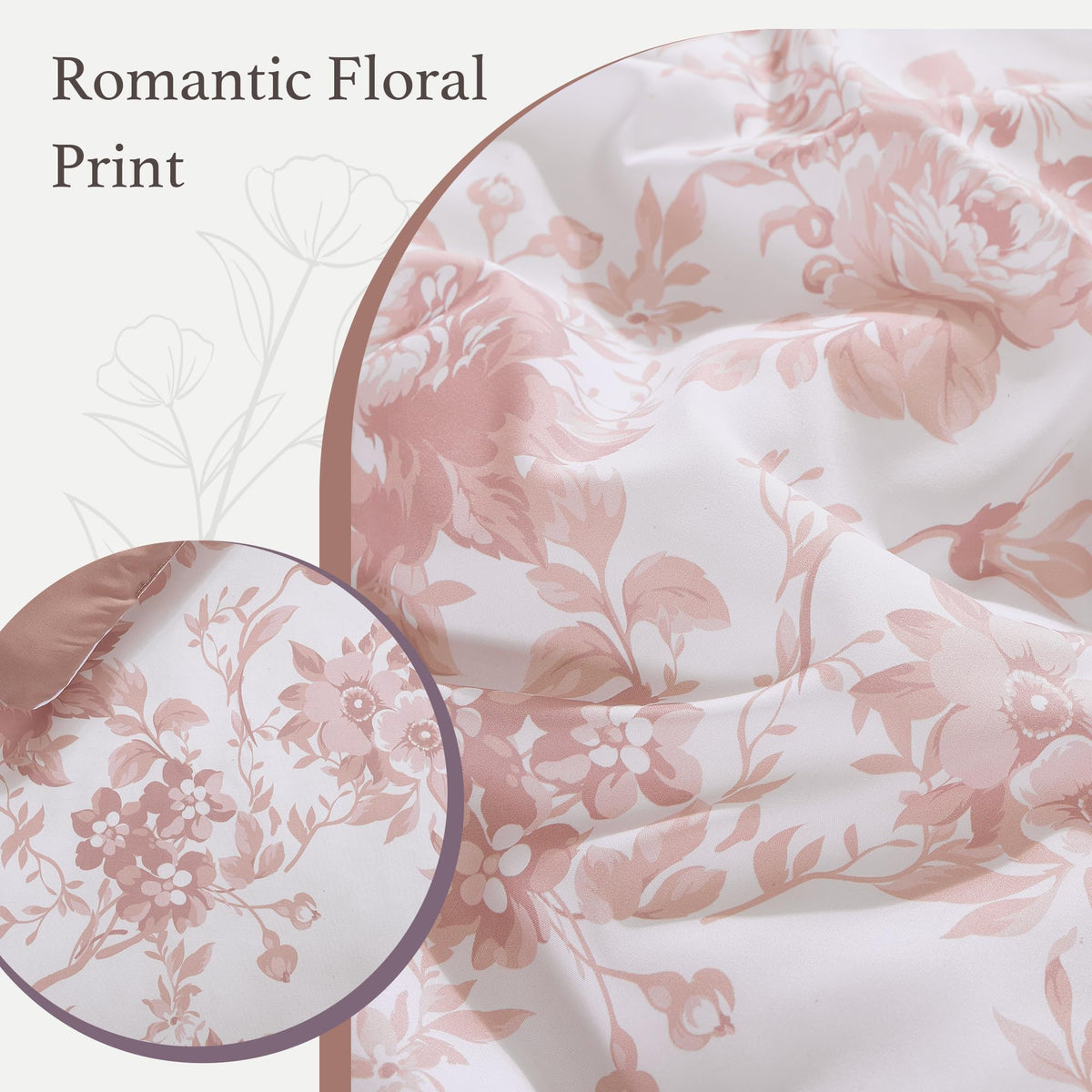 BLOOMHAVEN shams add finishing touch to the bed ensemble.