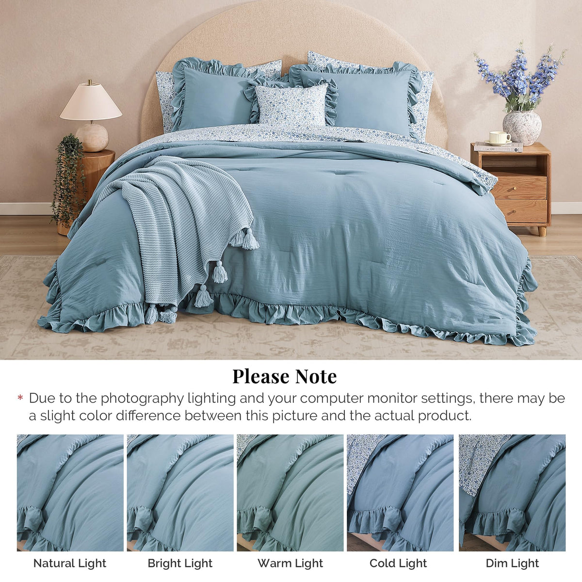 Bloomhaven bed-ready display shows effortless styling and cozy ambiance.