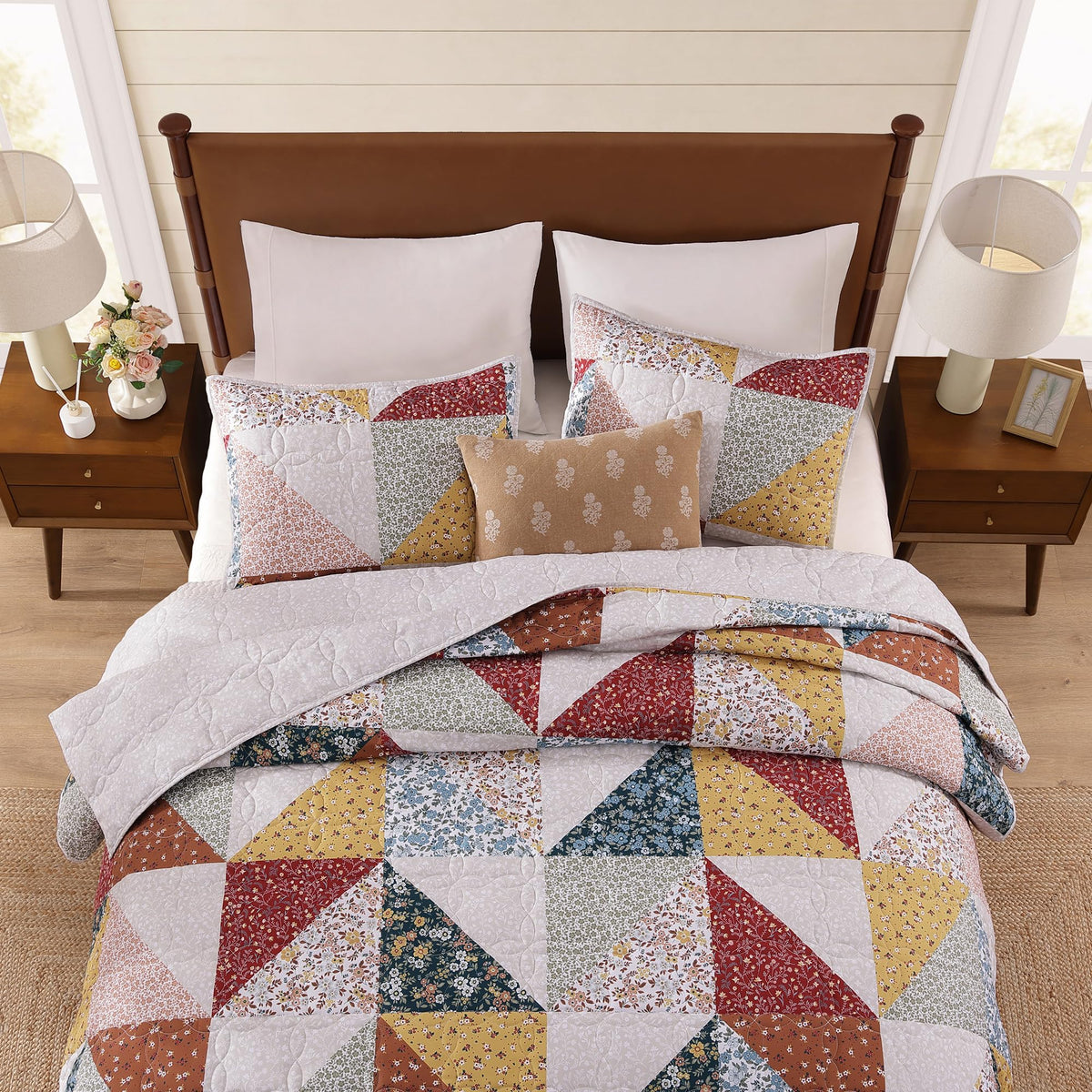 BLOOMHAVEN meticulous quilting delivers precise stitches and lasting durability.