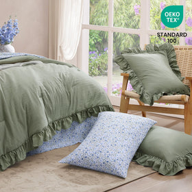 BLOOMHAVEN two shams complete the cohesive bedding look.
