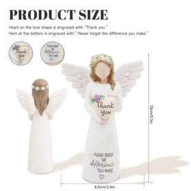 Bloomifinity Thank You Angel Figurine featuring the engraved message, a heartfelt daily reminder.